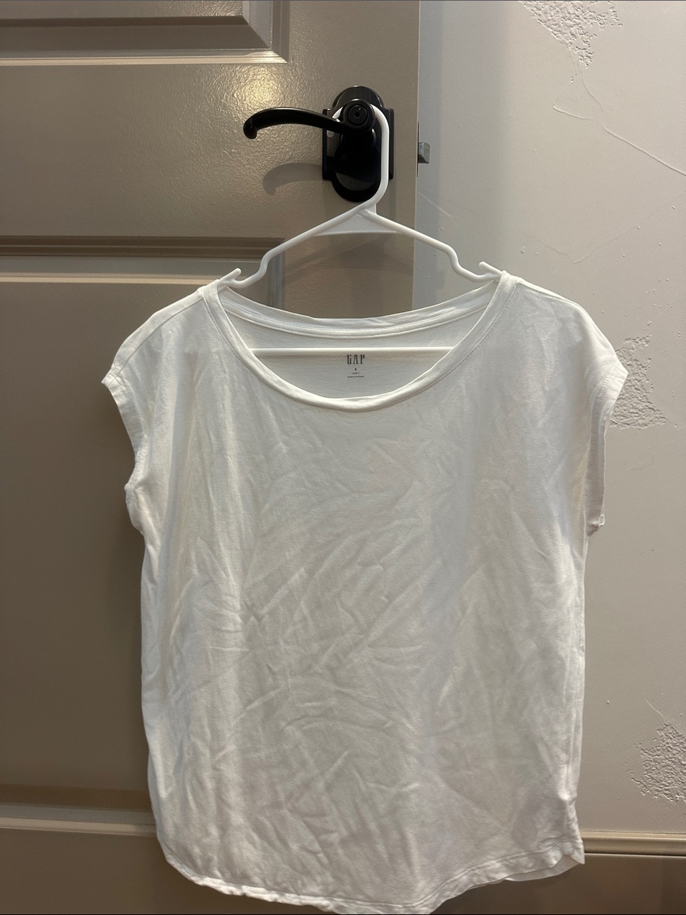 GAP White Cap Sleeve Crewneck Tee Luxe T